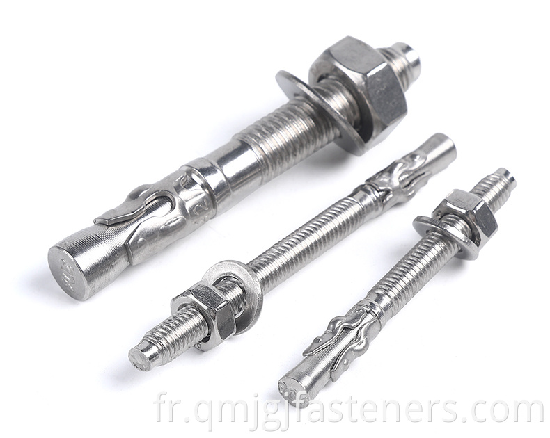 Ss304 Wedge Anchor Expansion Bolt With Nut And Washer Through Bolt Din Fastener2